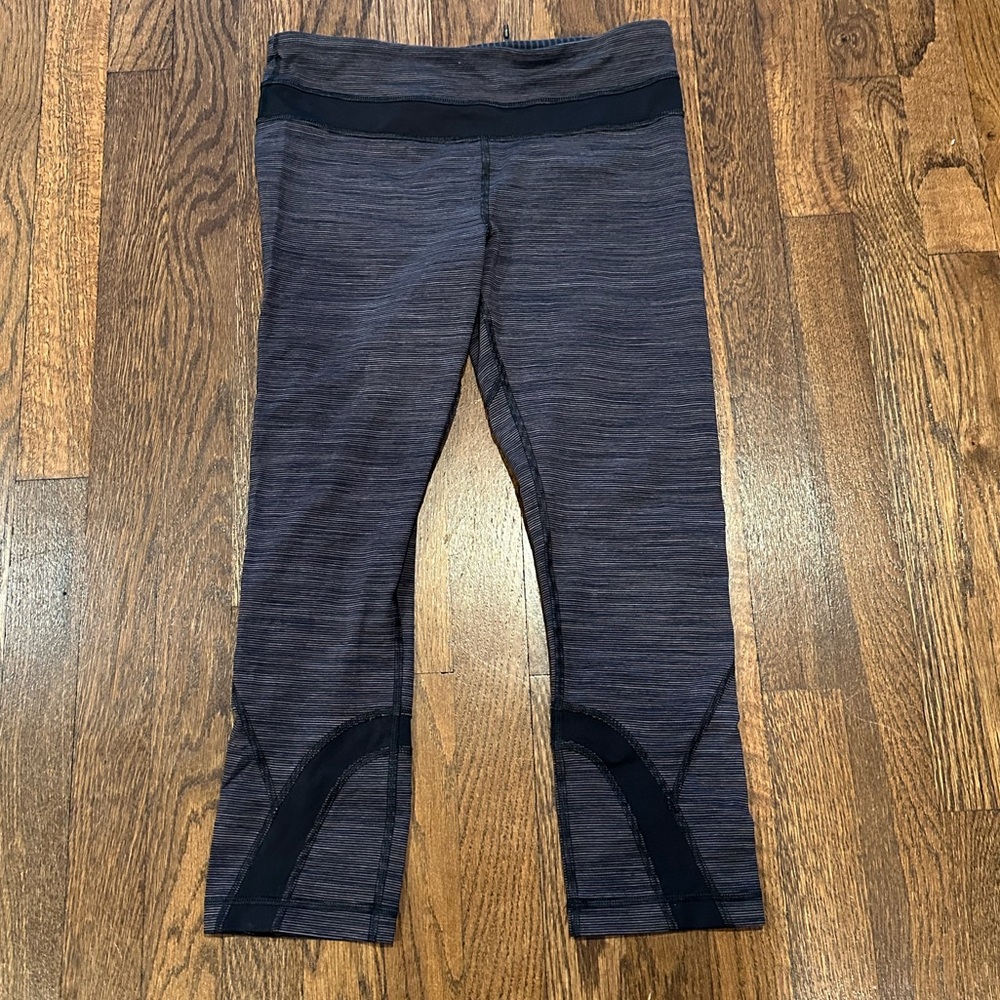 Lululemon Striped Capri Leggings